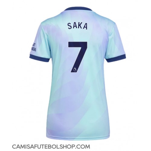 Camisa de time de futebol Arsenal Bukayo Saka #7 Replicas 3º Equipamento Feminina 2024-25 Manga Curta